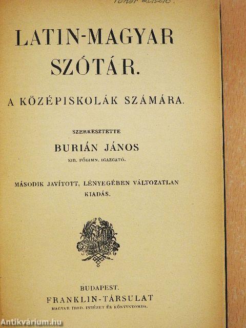Latin-magyar szótár