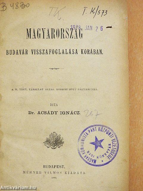 Magyarország Budavár visszafoglalása korában