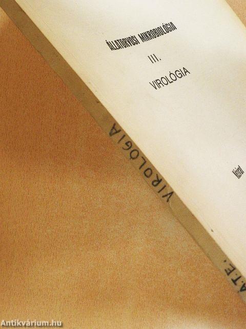 Állatorvosi mikrobiológia III.