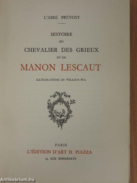 Histoire du chevalier Des Grieux et de Manon Lescaut