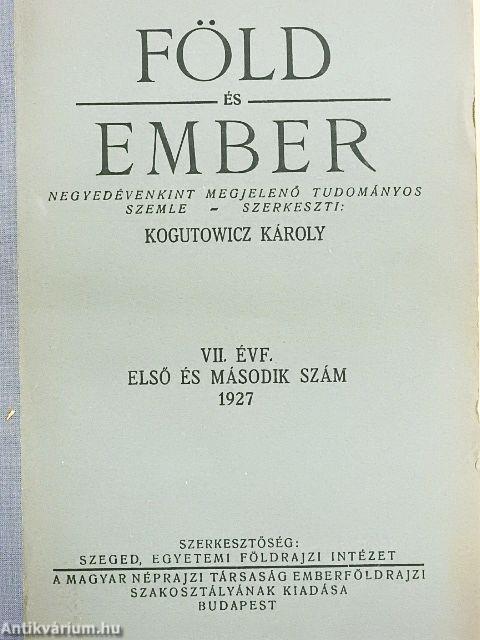 Föld és Ember 1927/1-4.