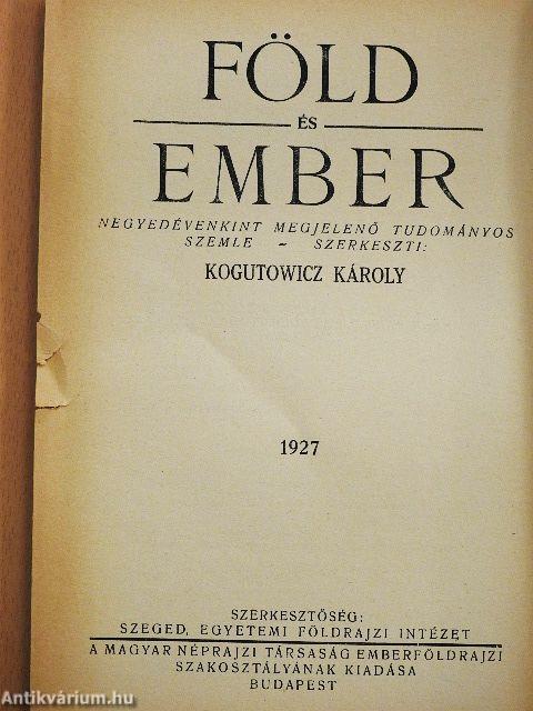 Föld és Ember 1927/1-4.