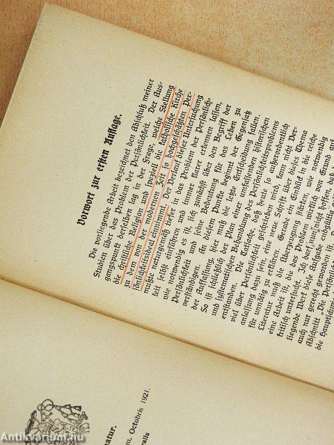 Das ideal der Persönlichkeit (gótbetűs)