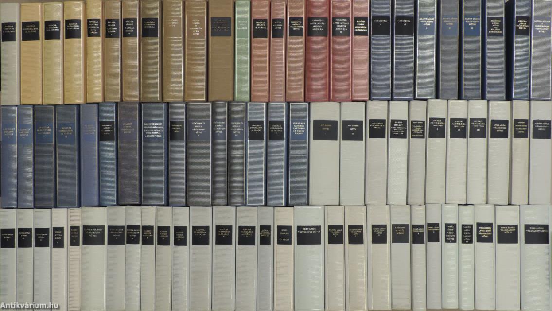 "80 kötet a Magyar Remekírók sorozatból (nem teljes sorozat)"