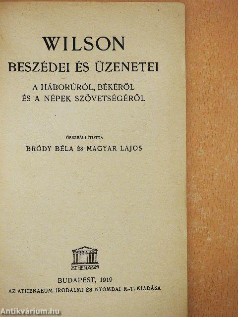 Wilson beszédei és üzenetei