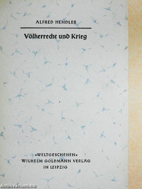 Völkerrecht und Krieg