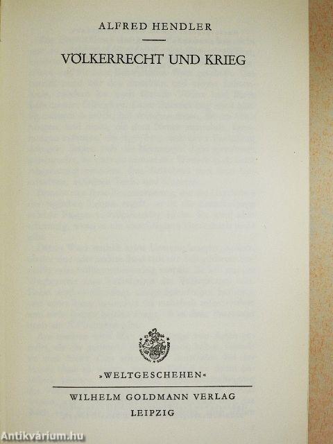 Völkerrecht und Krieg