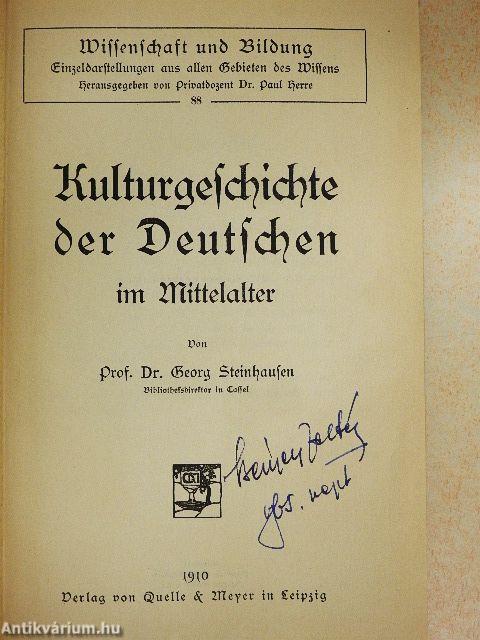 Kulturgeschichte der Deutschen im Mittelalter (gótbetűs)