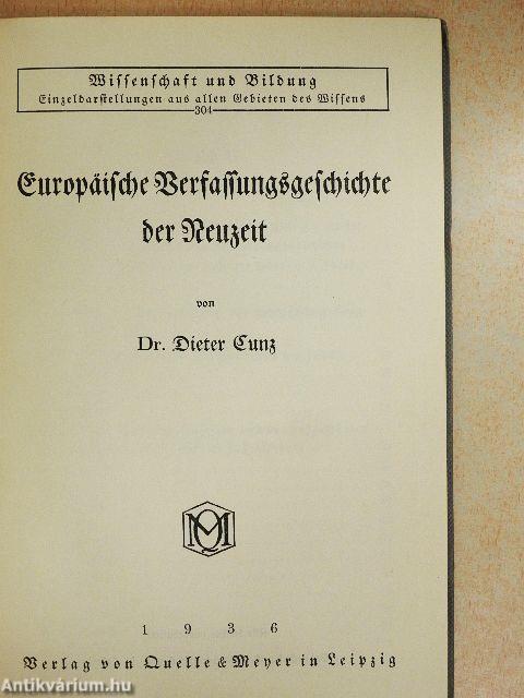 Europäische Verfassungsgeschichte der Neuzeit (gótbetűs)