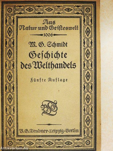 Geschichte des Welthandels (gótbetűs)