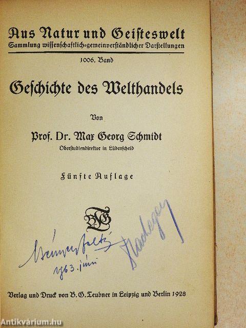 Geschichte des Welthandels (gótbetűs)