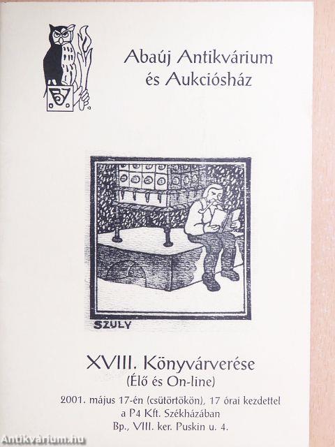 Abaúj Antikvárium és Aukciósház XVIII. könyvárverése