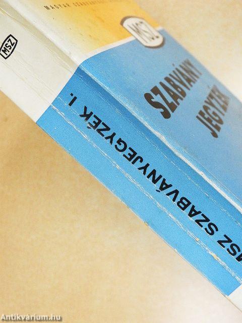 MSZ szabványjegyzék 1978 I-II.