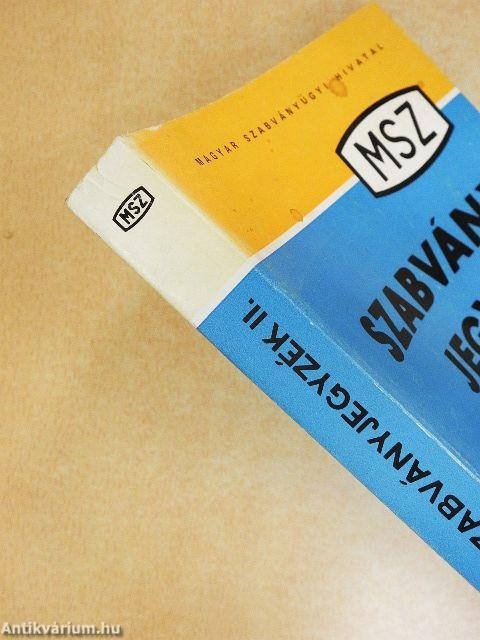 MSZ szabványjegyzék 1978 I-II.