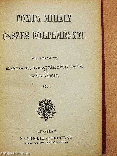 Tompa Mihály összes költeményei