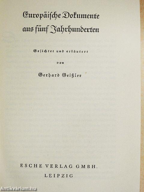 Europäische Dokumente aus fünf Jahrhunderten (gótbetűs)