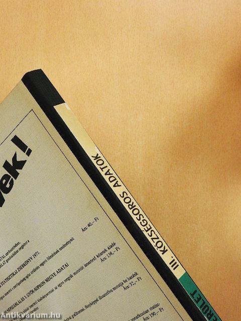 Mezőgazdasági statisztikai adatgyűjtemény 1870-1970