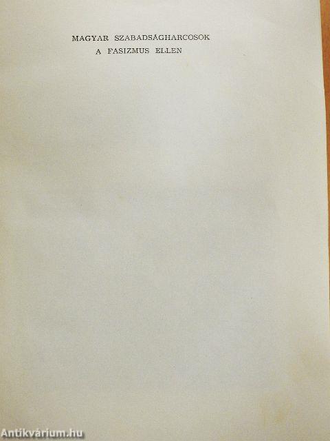Magyar szabadságharcosok a fasizmus ellen