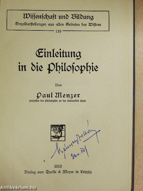 Einleitung in die Philosophie (gótbetűs)