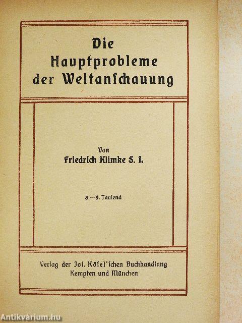 Die Hauptprobleme der Weltanschauung (gótbetűs)
