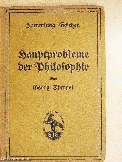 Hauptprobleme der Philosophie (gótbetűs)