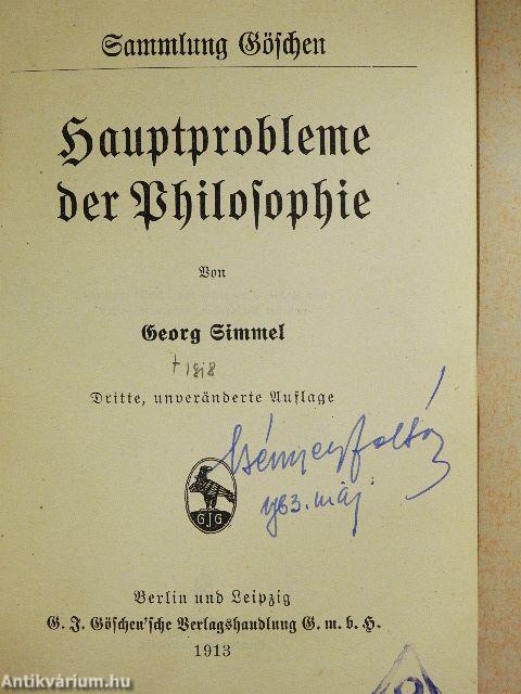 Hauptprobleme der Philosophie (gótbetűs)