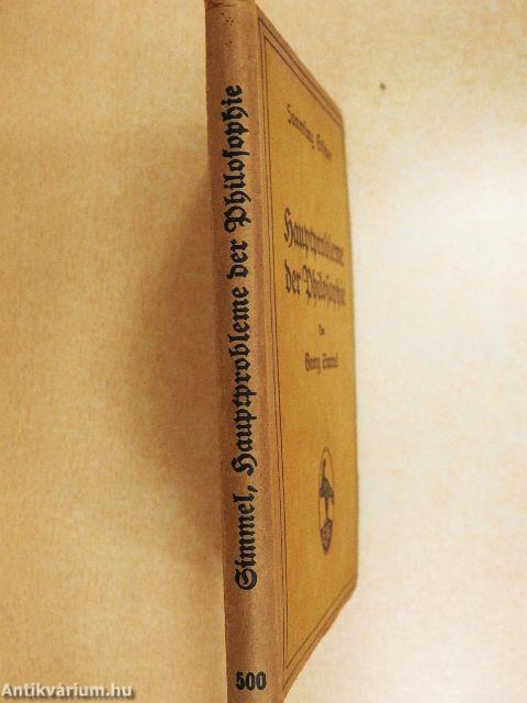 Hauptprobleme der Philosophie (gótbetűs)