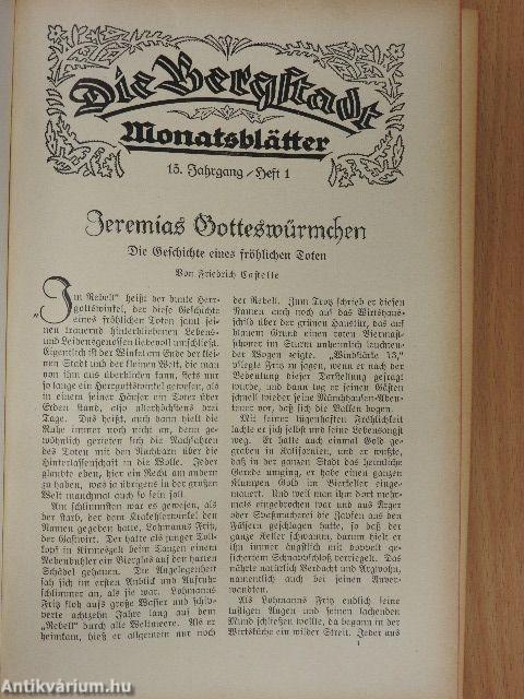 Die Bergstadt 1926-1927 I. (nem teljes évfolyam) (gótbetűs)