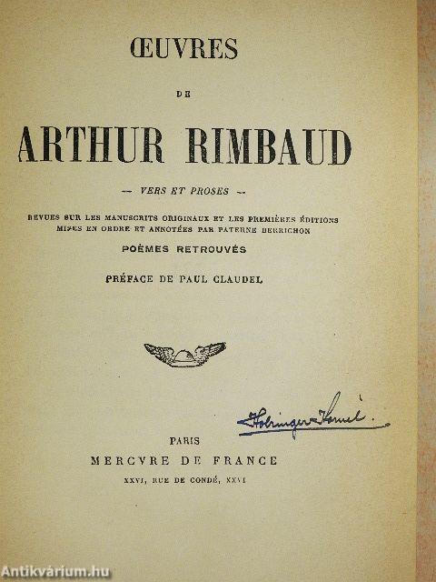 Oeuvres de Arthur Rimbaud