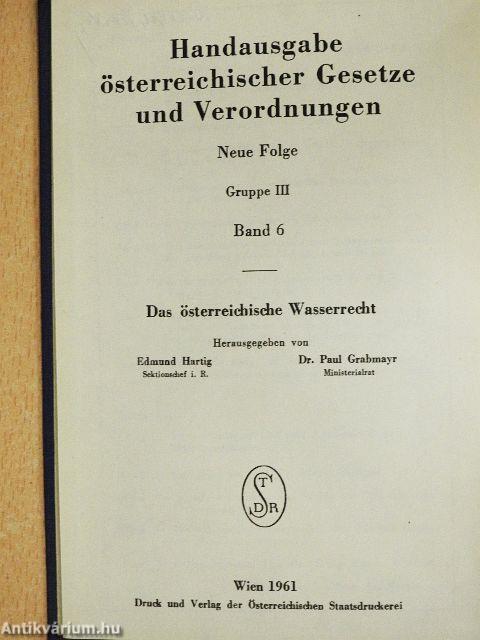 Das österreichische Wasserrecht