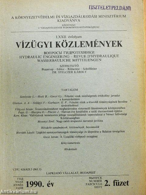 Vízügyi Közlemények 1990/2.