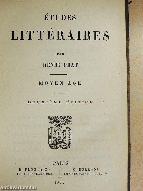 Études Littéraires I-VIII.