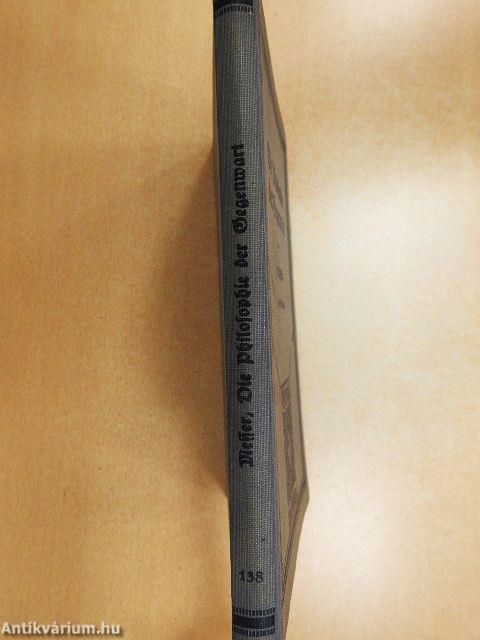 Die Philosophie der Gegenwart (gótbetűs)