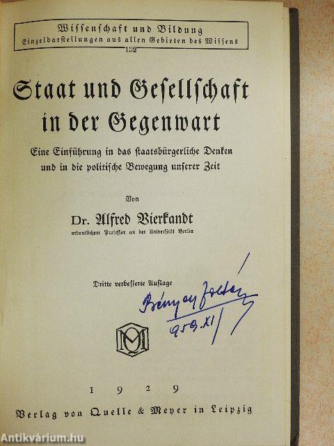 Staat und Gesellschaft in der Gegenwart (gótbetűs)