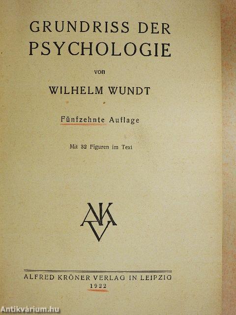 Grundriss der Psychologie