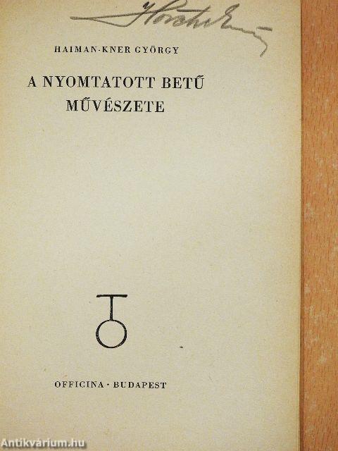 A nyomtatott betű művészete