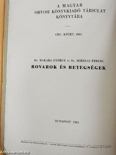 Rovarok és betegségek