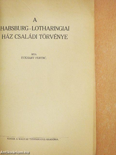 A Habsburg-Lotharingiai ház családi törvénye
