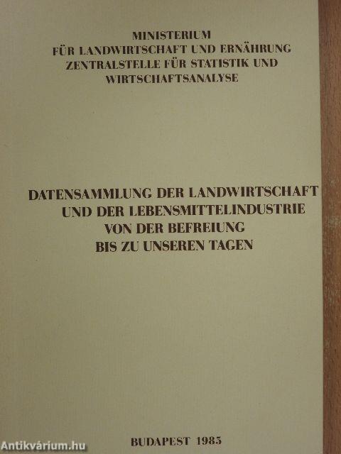 Mezőgazdasági és élelmiszeripari adattár a felszabadulástól napjainkig
