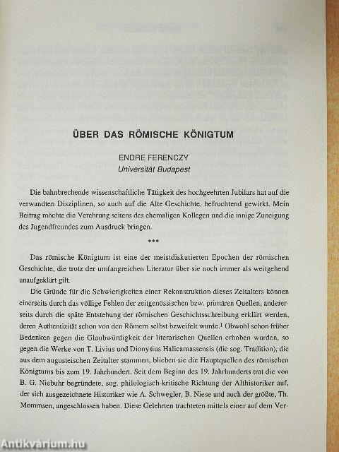 Über das Römische Königtum