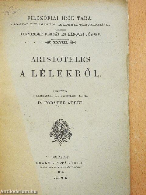 Aristoteles a lélekről