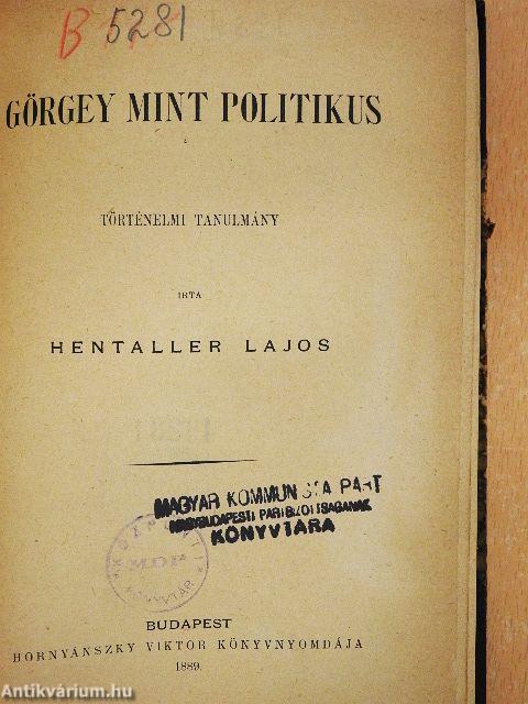 Görgey mint politikus