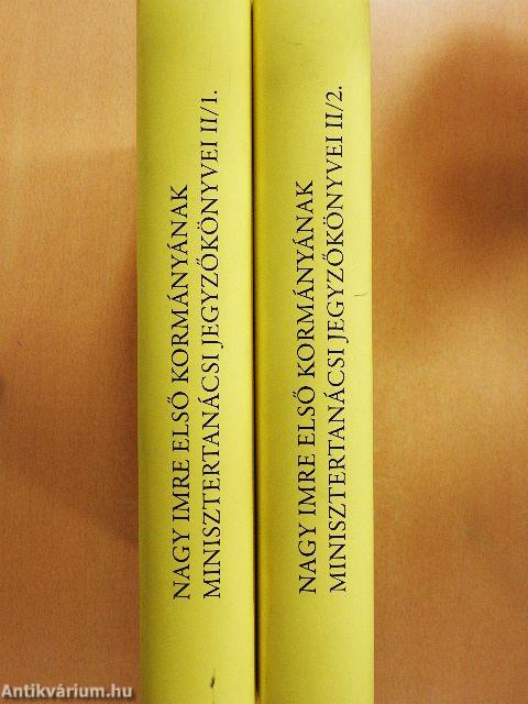 Nagy Imre első kormányának minisztertanácsi jegyzőkönyvei II/1-2.