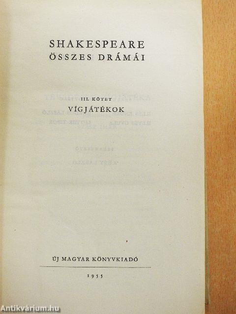 Shakespeare összes drámái III.