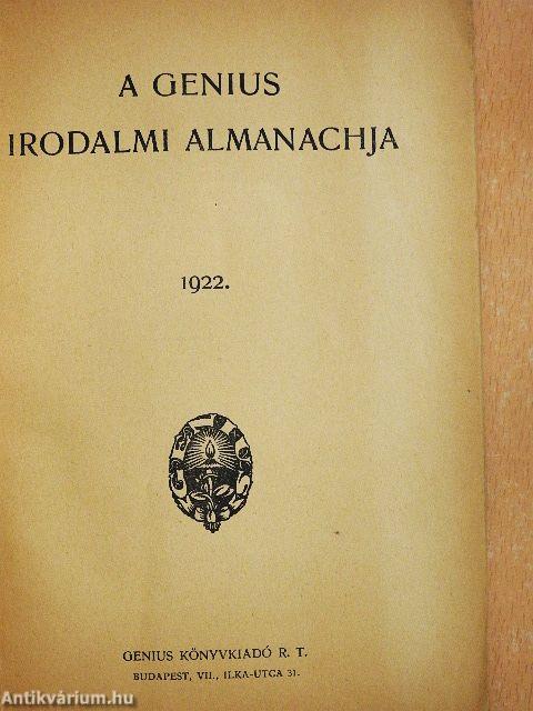 A Genius irodalmi almanachja 1922.
