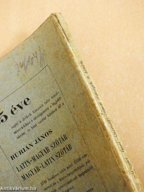 Római régiségek és a római irodalomtörténet vázlata