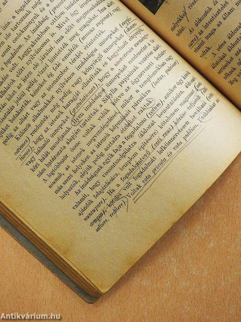 Római régiségek és a római irodalomtörténet vázlata