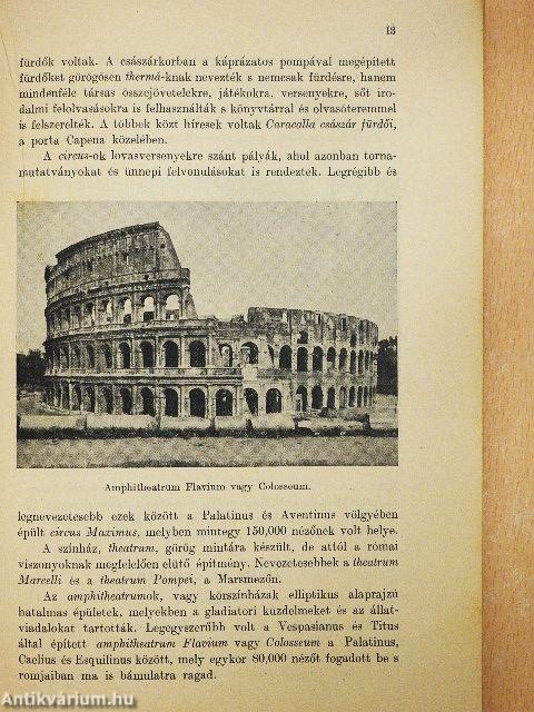 Római régiségek és a római irodalomtörténet vázlata