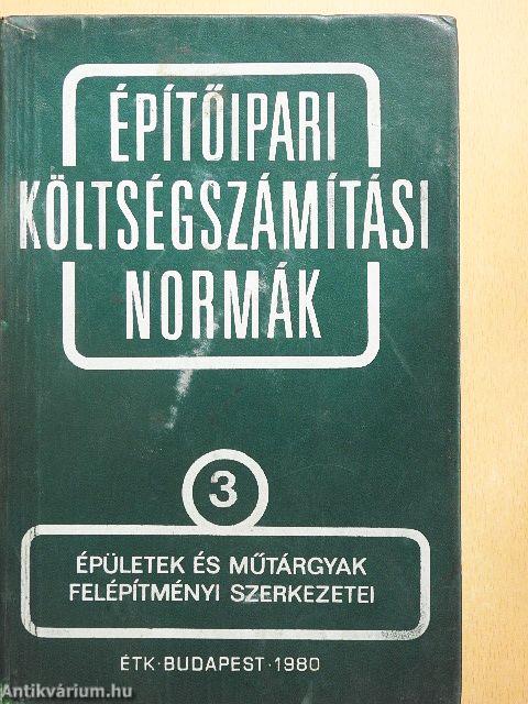 Építőipari költségszámítási normák 3.