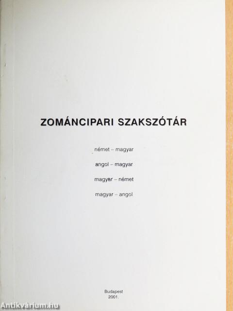 Zománcipari szakszótár